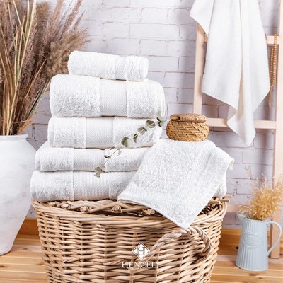 Hencely Turkish Cotton Towel Set   Luxury Hotel & Spa Quality Bath & Hand Towels