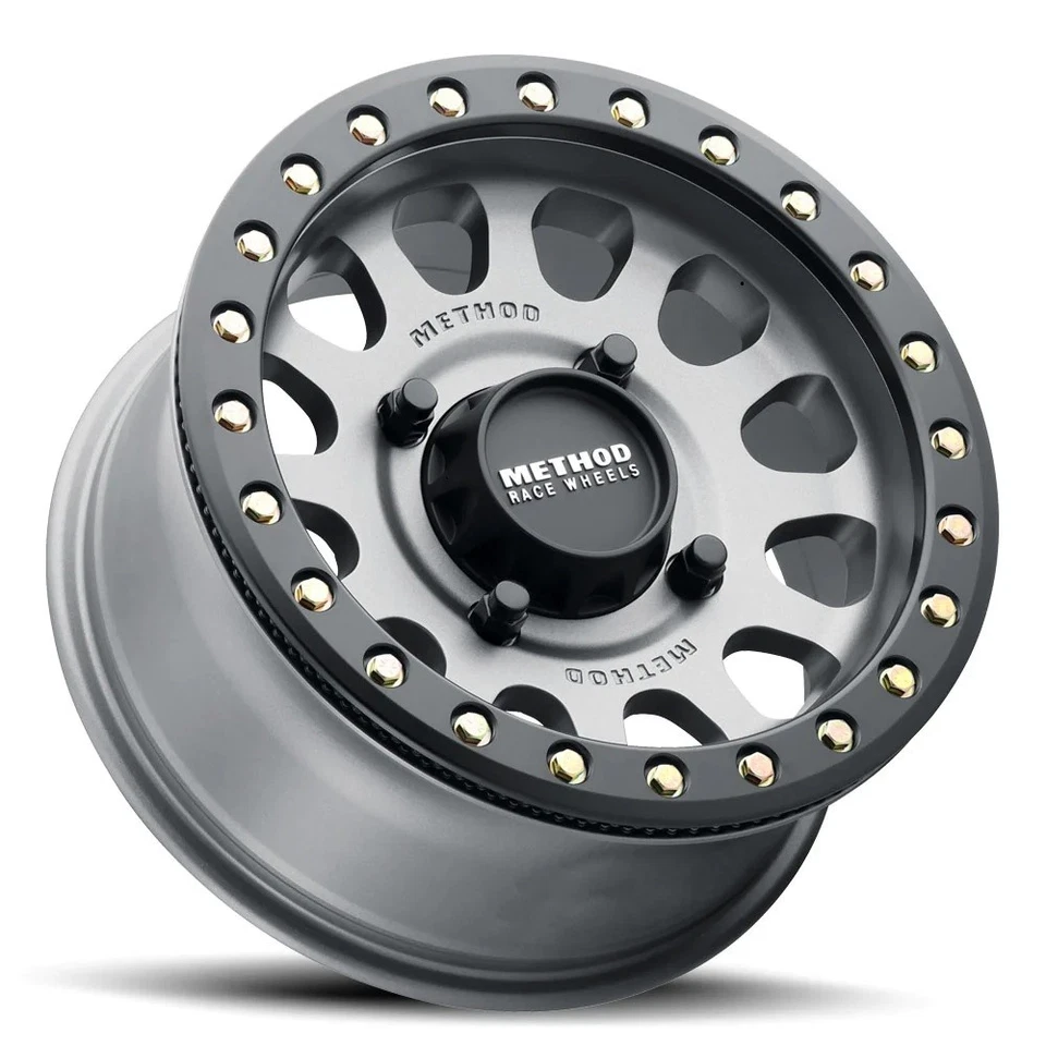 Method 401 Beadlock 15x6 ATV/UTV Wheel Titanium 4/137 (5+1) [MR40156047851B] - Image 3 of 3