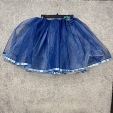Weissman Tutu Skirt Womens L Blue Layered Tulle Dance Costume Floral