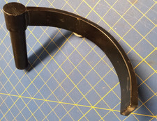 Tool Rest, for Wood Lathes, smooth right curved, 8" long, 6" high 1" post