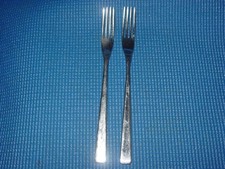 STUDIO WILLIAM TILIA 2 FORKS  7 5/8" PIECE SET GLOSSY STAINLESS FLATWARE MODERN