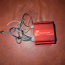 Bluetooth Wireless Motorcycle Audio System Stereo MP3 Radio ATV UTV Scooter Red