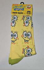 SpongeBob SquarePants 1 Pr Adult Novelty Socks Fits Shoe Size 9-13 New