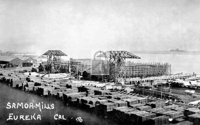 Samoa Lumber Mill Ship Yard Eureka California CA - Reprint