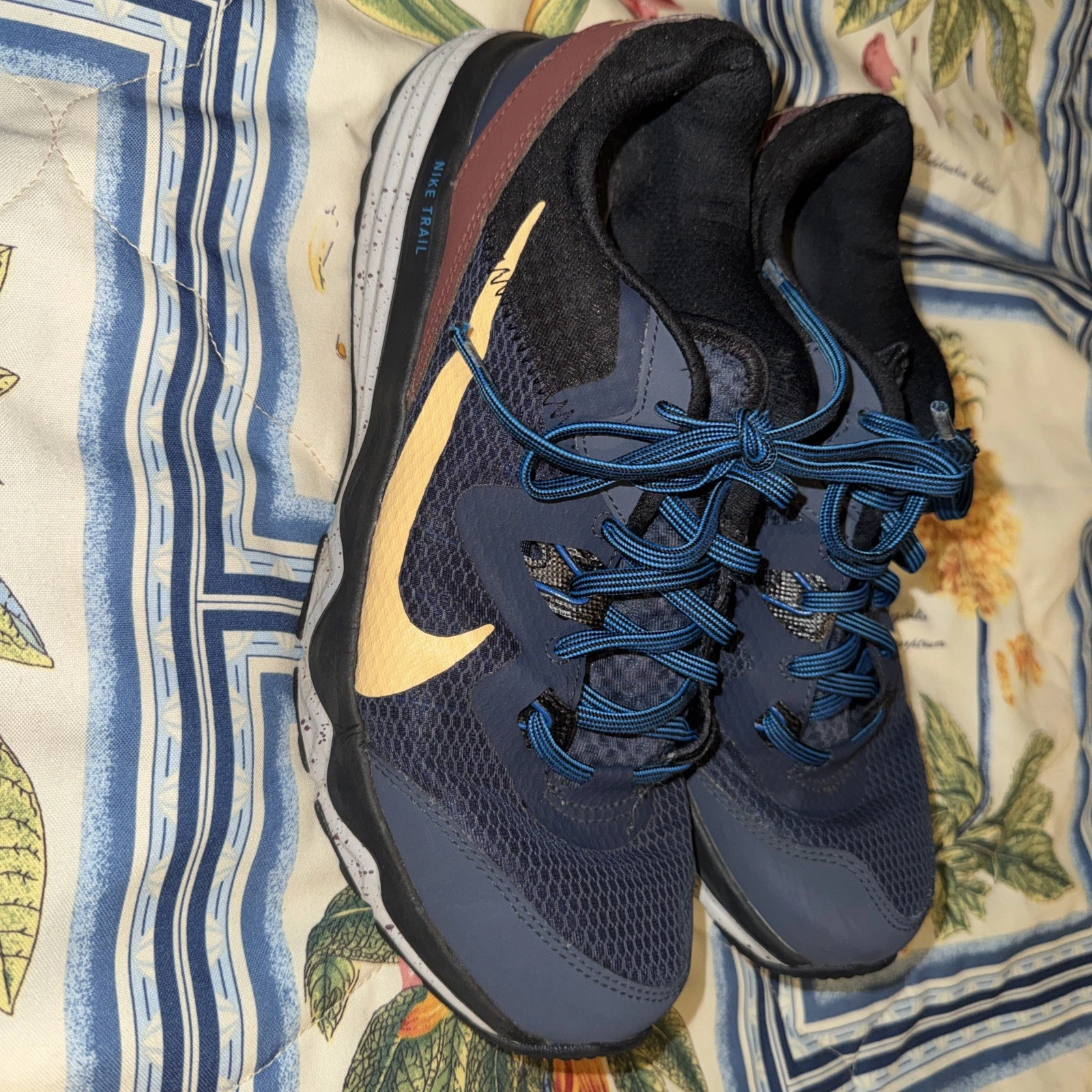 Nike Juniper Trail Running Shoes Mens 8 All Terrain Blue Sneakers CW3808-401