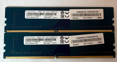 Lenovo Ramaxel 4GB 1Rx16 PC4-2666V-UC0-11 RAM Memory 01AG830 Used (Lot of 2)