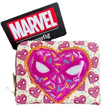 Cartera para tarjetas Lounged Marvel Spider-Man Sprinkles cremallera nueva con etiquetas