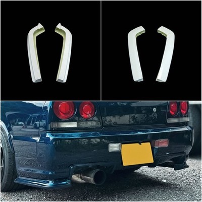For Skyline HR34 4 Door R Type Rear Bumper Spat Pair(FIts R344D-RB-R)Fiberglass 