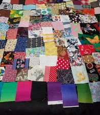 Slow Stitch New Fabric Scraps Junk Journal Quilts Scrapbooks Crafts  - Lot of 30