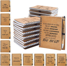 20 Pcs Employee Appreciation Gifts Bulk - 10 Sets of Inspirational Spiral Notebo