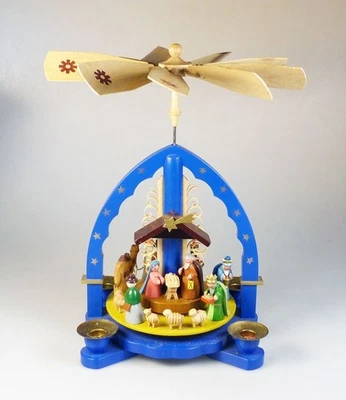 Pyramide Heilige drei Könige mit Christi Geburt Richard Glässer Seiffen Expertic - Bild 1 von 4