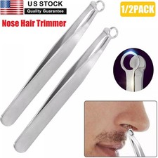 1/2pcs Universal Nose Hair Trimming Tweezers, Stainless Steel Friendly Round Tip