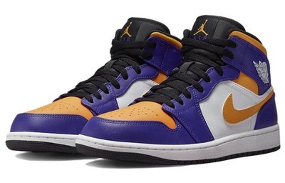 Size 9.5 - Jordan 1 Mid Lakers for sale online | eBay