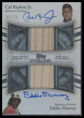 2025 Topps Sterling Dual Auto Relics #TSSD-RM Eddie Murray / Cal Ripken Jr. #/15