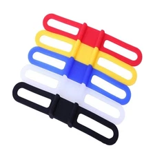 5 Pcs Silicone Headlamp Strap Bike Accessories Waterbottle Cycling Light Holder