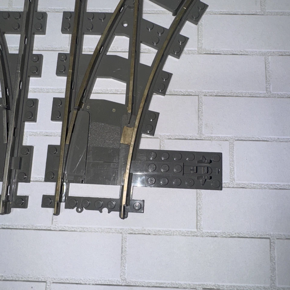 Lego x2 Dark Gray Train Tracks 9V Switch Point Left and Right 2859 2861 - Image 3 of 4