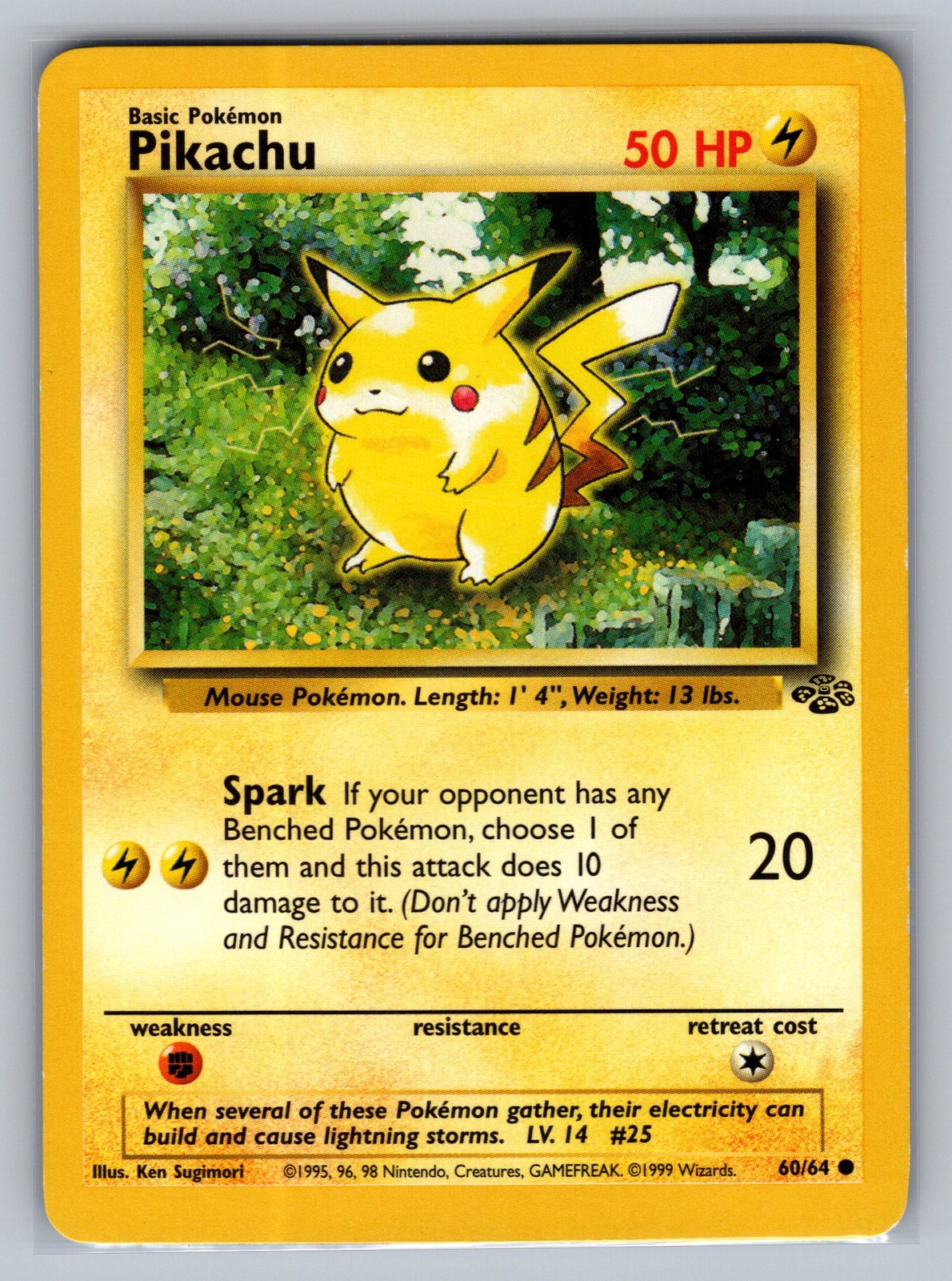 Pikachu Jungle #60/64 Common Pokemon Card