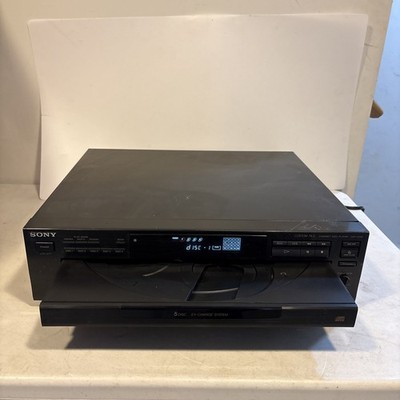 Sony CDP-C445 CD Changer - PARTS/ REPAIR - DISC TRAY IS STUCK PART OPEN - READ!