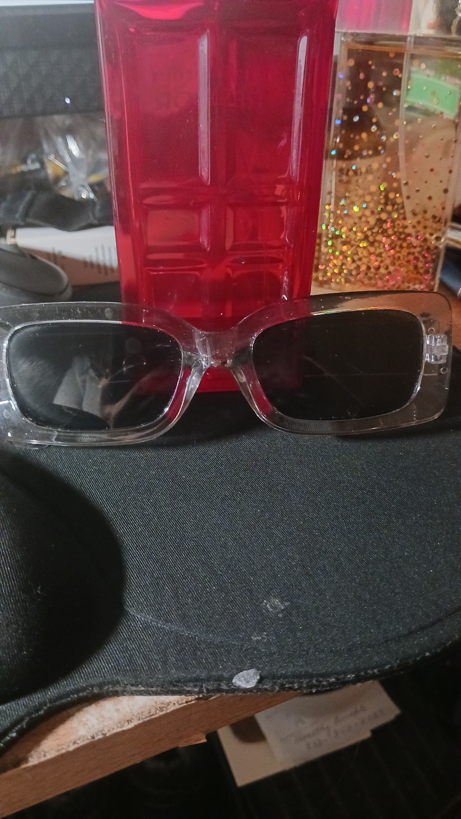 REAL NICE TRANSLUCENT FRAMED SUNGLASSES  GREY  LE… - image 3