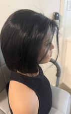 Short Black Straight Bob Wig for Women Natural Look Hairpiece