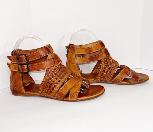 Bed Stu sandalo donna Capriana taglia 6 pelle marrone cognac cinturino gladiatore boho - Foto 3 di 16