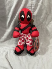 NEW Marvel Comics Deadpool Pink Heart Valentine Shorts Underwear Plush 9  