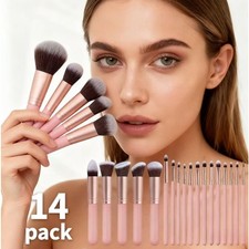 Makeup Brushes 14Pcs Makeup Brush Set Premium Synthetic Powder Foundation New