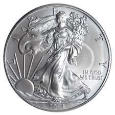 2014 $1 American Silver Eagle 1 Oz Brilliant Uncirculated