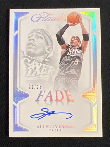 2024/25 Panini Flawless Fade Signatures Allen Iverson 21/25 On Card Auto 76ers