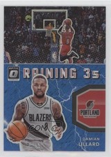 2021-22 Panini Donruss Optic Raining 3s Blue Prizm 41/49 Damian Lillard #9 7y2