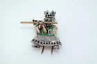Antique Costume Jewelry Dress Clip King Playing Flute