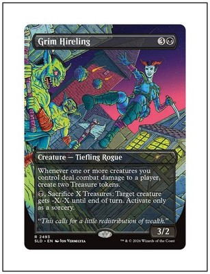 1x Grim Hireling, Secret Lair D&D - 2493, Non-Foil, Magic MTG NM