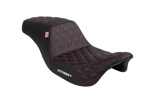 Odyssey Harley-Davidson Leather Seat w/Red Stitching for  Road Glide