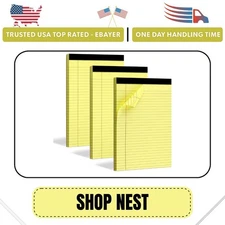 Yellow Legal Pads, 3 Pack Writing Pads 8.5 X 11 Inch, Micro Perforated Notebooks