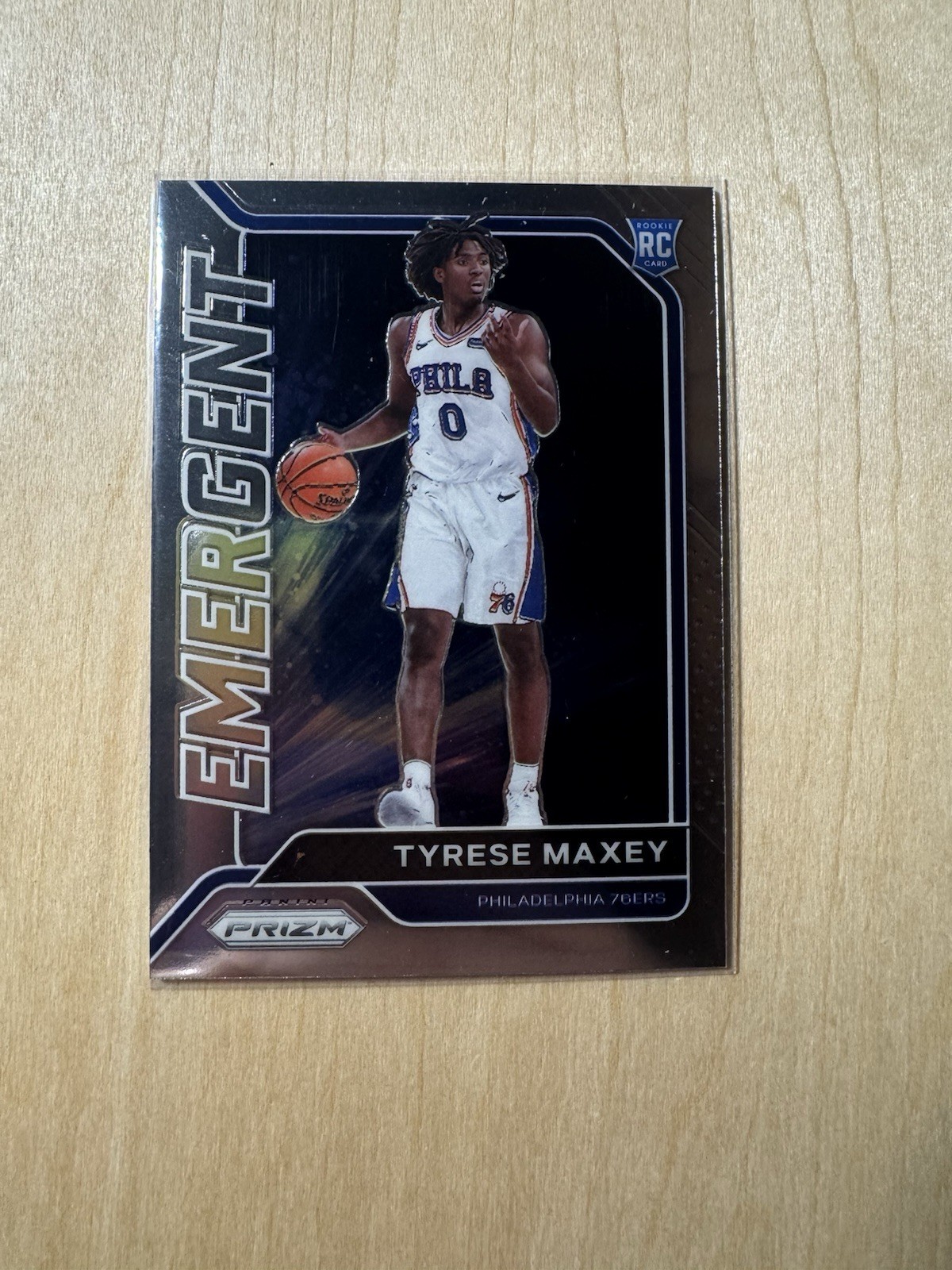 2020-21 Panini Prizm - Emergent Tyrese Maxey #24 Silver (RC)