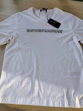 Image of EMPORIO ARMANI Embroidered Chest Logo T Shirt White Size: 14Y