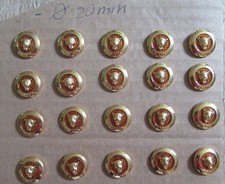 ~~ NEU ~~ 20 Knöpfe ~ Durchmesser 20 mm ~ gold mit bernstein ~ Escada
