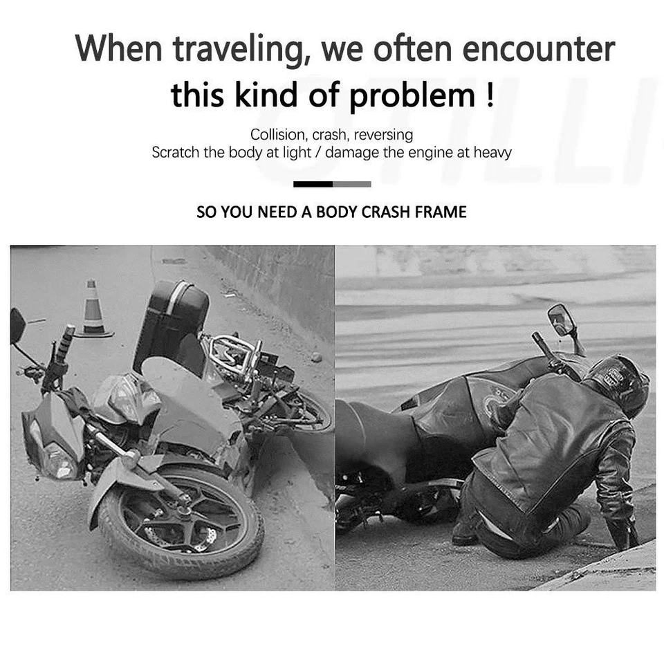 For 660 Motorcycle Anti-fall Frame Slider Shell Protective Pad Protec-- D2P5 - Image 3 of 4