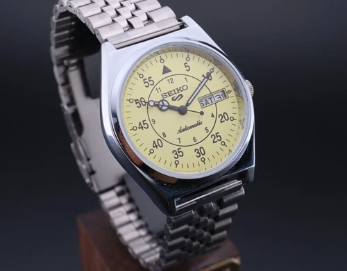 Vintage Seiko 5 Automatic 6309A Japan Made Men's Wrist Watch, Day/Date