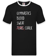 Gymnastics Blood Sweat Chalk - Mens Ringer - Tears Gymast Floor Gym
