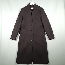 Hush Pea Coat Womens 8 Grey Regular Wool Blend Long Sleeve Button Up Preloved