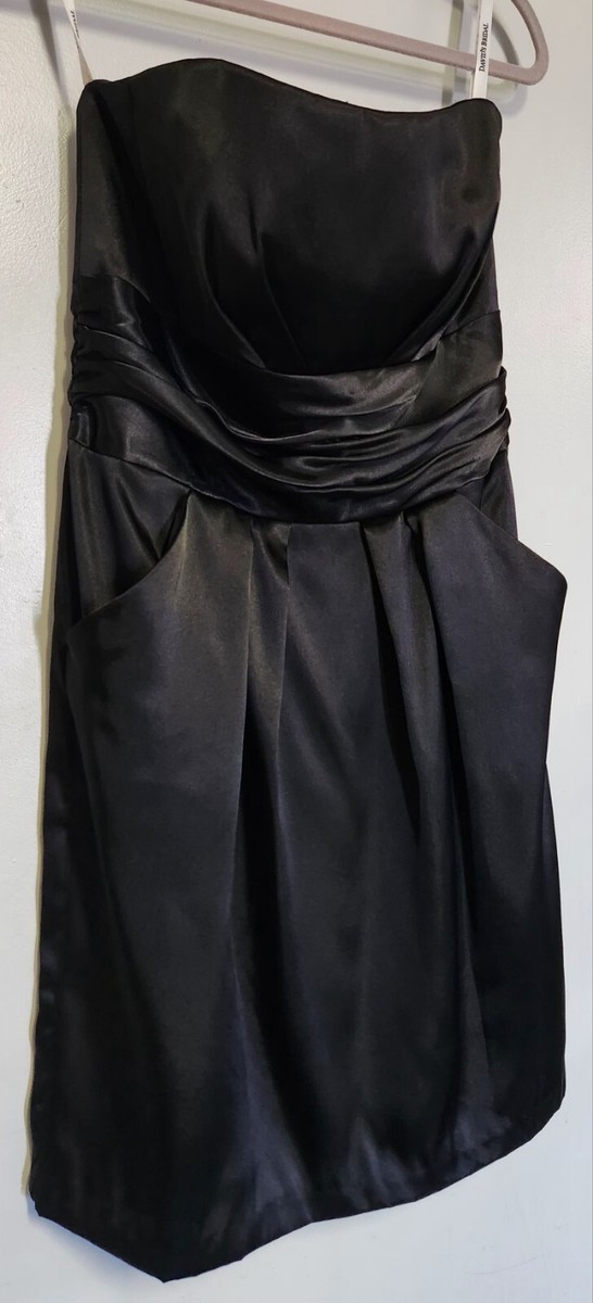 Davids Bridal Bridesmaid Sleeveless Black Mini Cocktail Dress Has Pockets  Sz. 12 | eBay