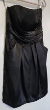 Davids Bridal Bridesmaid Sleeveless Black Mini Cocktail Dress Has Pockets Sz. 12