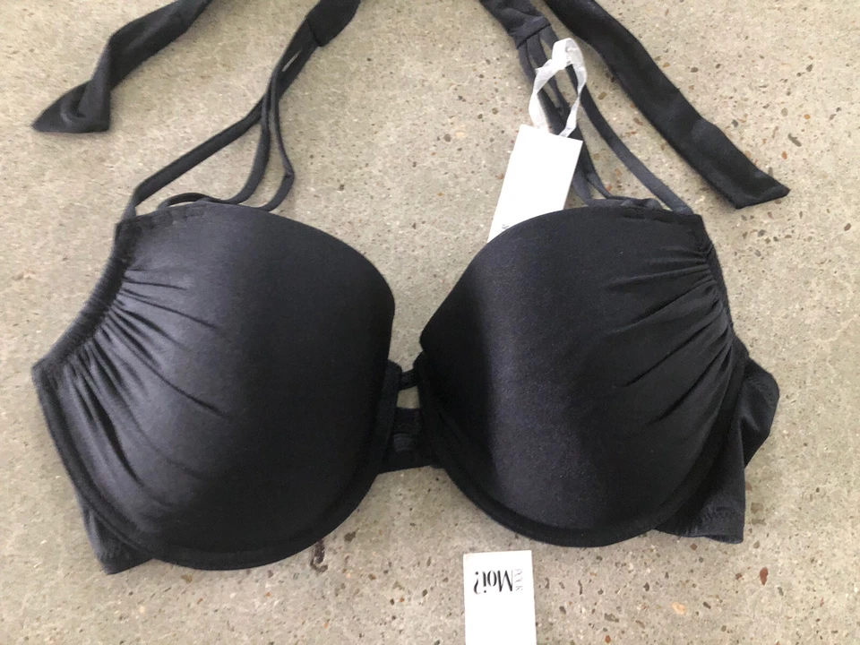 Top e parte inferior de biquíni acolchoado Pour Moi Siren tamanho 36E 14 Reino Unido - Imagem 4 de 4