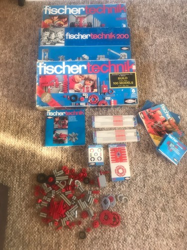 Vintage Fischertechnik Sets x3 Hobby Toy Manuals & Spare Parts - Made ...