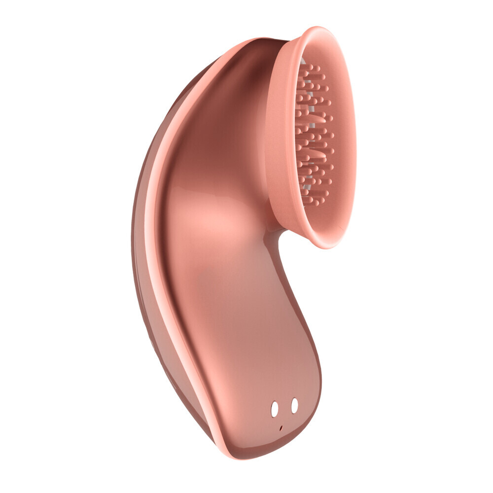 Shots Toys Twitch Rose Gold Waterproof Hands Free Clitoral Suction & Vibrator