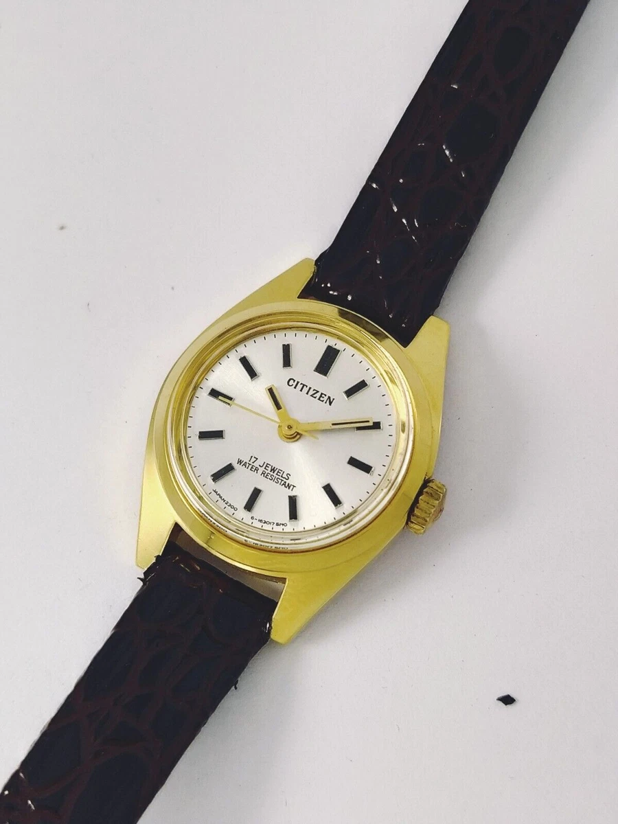 CITIZEN Gold Plated 17 jewels Hand Winding Ladies watch New Old Stock FedEx 2300