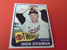 1965  TOPPS  # 548   DICK  STIGMAN   TWINS     NEAR  MINT /  MINT  OR  BETTER !!