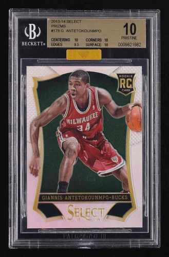 Giannis Antetokounmpo 2013 Panini Select Silver Rookie BGS 10 MBA Gold POP 5