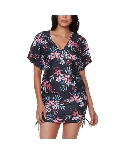 全新带标签 Bar III 女式 V 领套衫游泳遮瑕连衣裙 M-L $90 LLL523 — 第 4/4 张图片